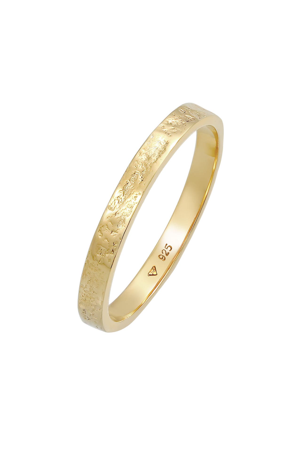 ELLI Ring Bandring Partnerring Basic Organic Look 925 Silber Gold, Bild 1