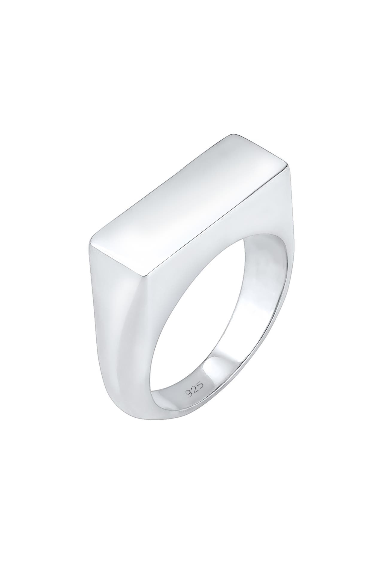 ELLI Ring Siegelring Glanz Schlicht Trend 925 Silber Silber, Bild 1