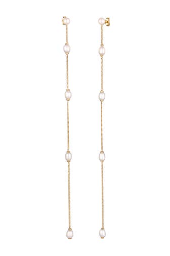 ELLI PREMIUM Ohrringe Ohrstecker Süßwasserzuchtperlen Weiß 925 Sterling Silber Gold