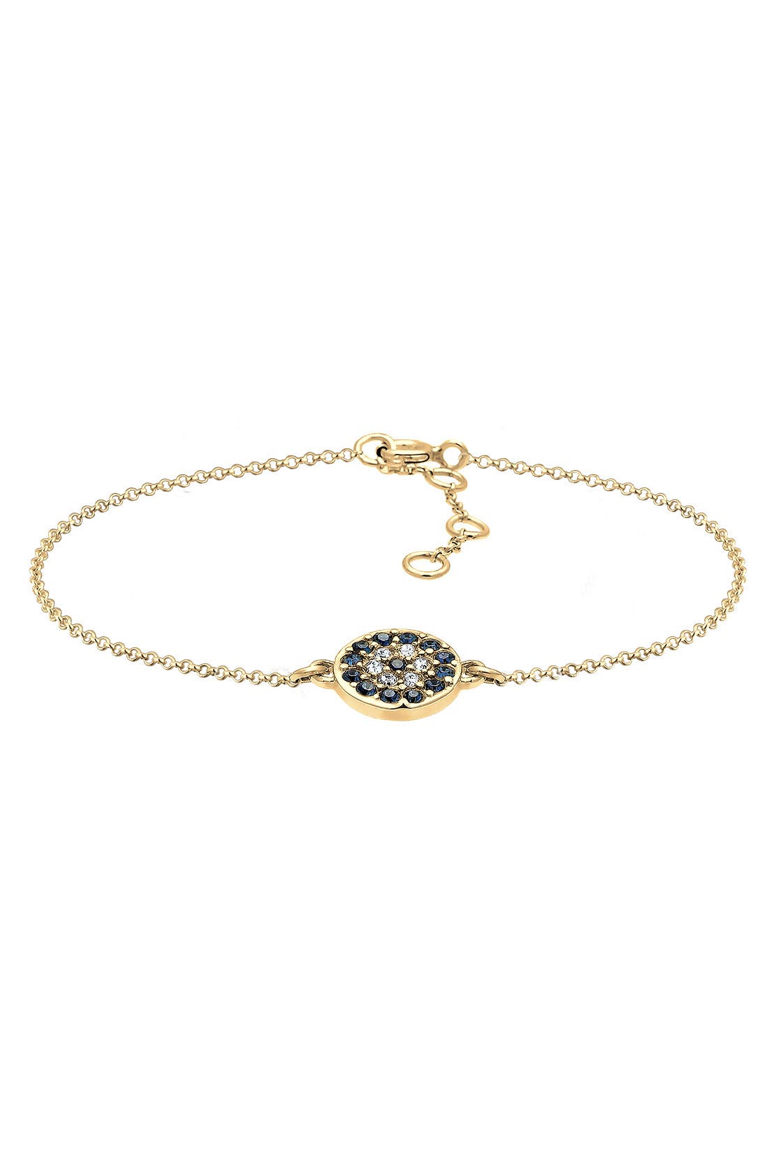 ELLI Armband Blüte Kreis Silbert, mit Kristallen von Swarovski® Gold, Bild 1