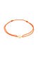 Armband mit Smile Face Textil 925 Silber vergoldet Orange