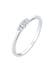 Ring Verlobung Diamant Weiß (0.06 ct) 925 Sterling Silber Silber