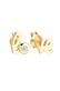 Ohrringe Love Wordings Liebe Diamant 0.03 ct. 585 Gelbgold Weiß