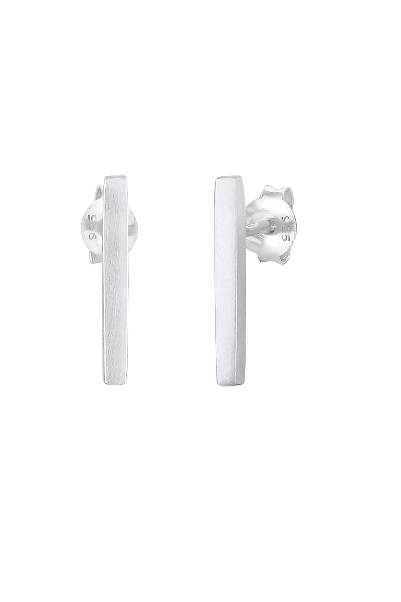 ELLI Ohrringe Stecker Stab Geo Gebürstet Trend 925 Silber Silber, Bild 1