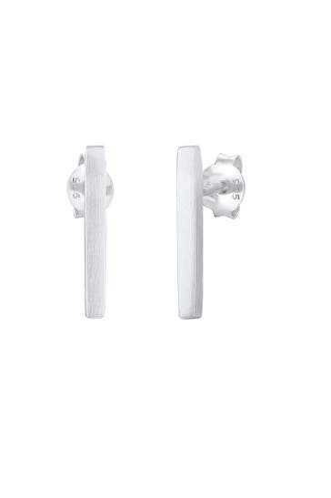 ELLI Ohrringe Stecker Stab Geo Gebürstet Trend 925 Silber Silber