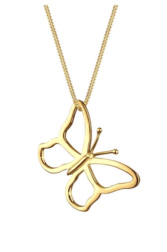 ELLI Kette Schmetterling Anänger Traumhaft 925 Silber Gold