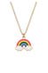 Halskette Kinder Regenbogen Wolke Emaille Happy 925 Silber