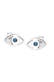 Ohrringe Evil Eye Schutzsymbol Kristalle Silber Blau