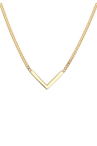 ELLI PREMIUM Kette V-Kette Geo Minimal 375 Gelbgold Gold