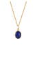Kette Lapislazuli Anhänger Edelstein Oval 925 Silber Gold