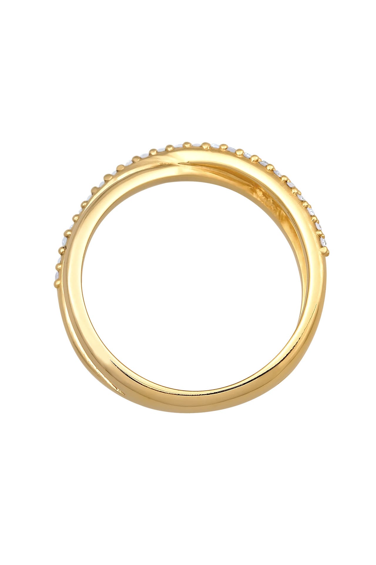 ELLI Ring Wickelring X Glamour 925 Silber, mit Kristallen von Swarovski® Gold, Bild 1