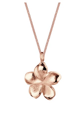 ELLI Kette Frangipani Blüte 925 Silber Rosegold