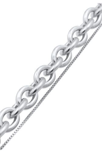 ELLI PREMIUM Armband Glieder Layer Look 925 Silber rhodiniert Silber