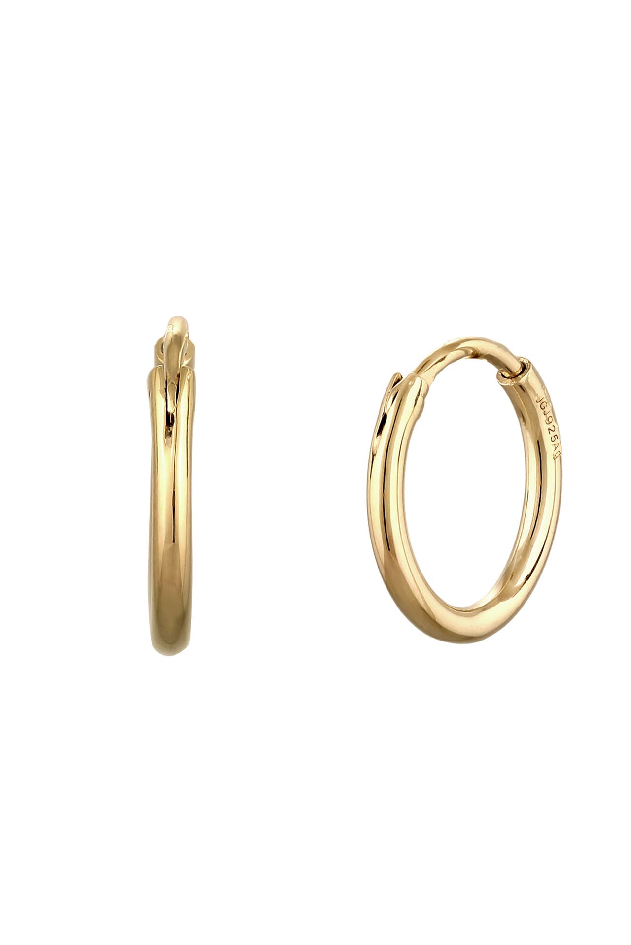ELLI Ohrringe Creolen Basic 925 Sterling Silber Gold, Bild 1