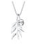 Kette Olivenblatt Zweig Weiß 925 Sterling Silber, mit Kristallen von Swarovski® Silber