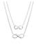 Kette Infinity Unendlichkeit Symbol 2er Set 925 Silber Silber