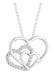 Kette Herz Weiß 925 Sterling Silber, mit Kristallen von Swarovski® Weiß