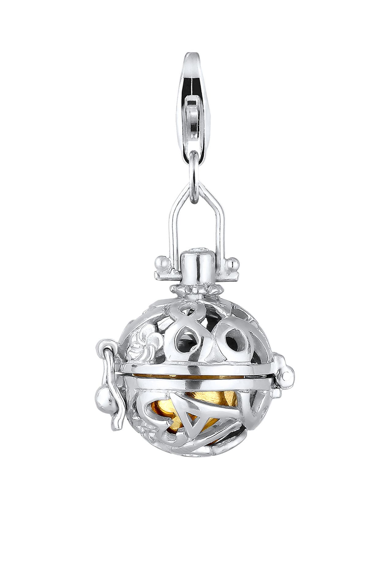NENALINA Charm Klangkugel Zirkonia Romantik 925 Silber, Bild 1
