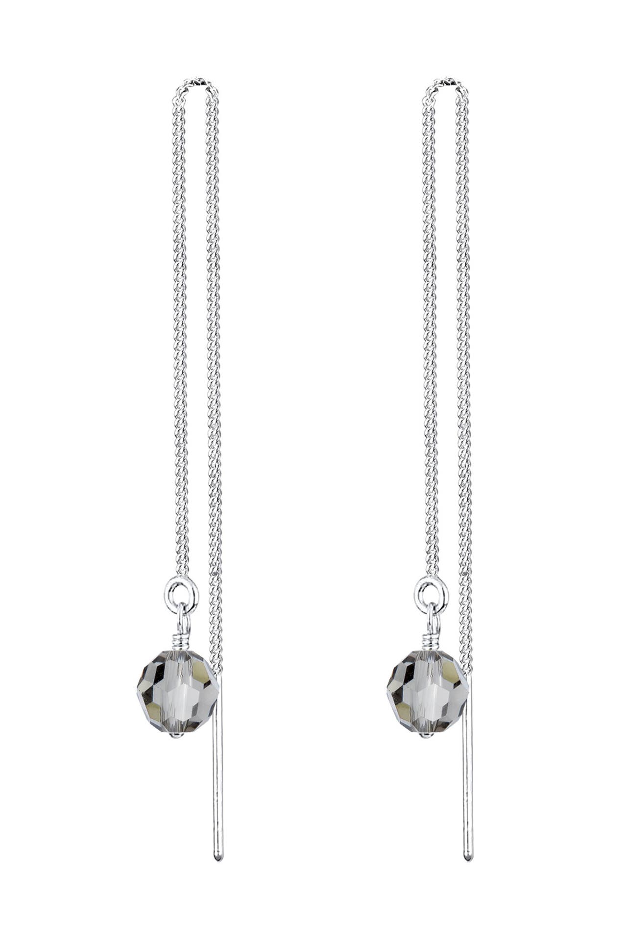 ELLI Ohrringe Ohrhänger Durchzieher Glas Kristalle Hellblau 925 Sterling Silber Grau, Bild 1