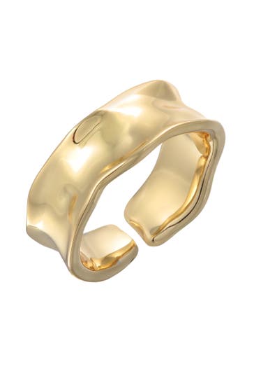 ELLI Ring Bandring Offen Struktur für Damen Gold