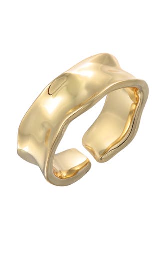 ELLI Ring Bandring Offen Struktur für Damen Gold