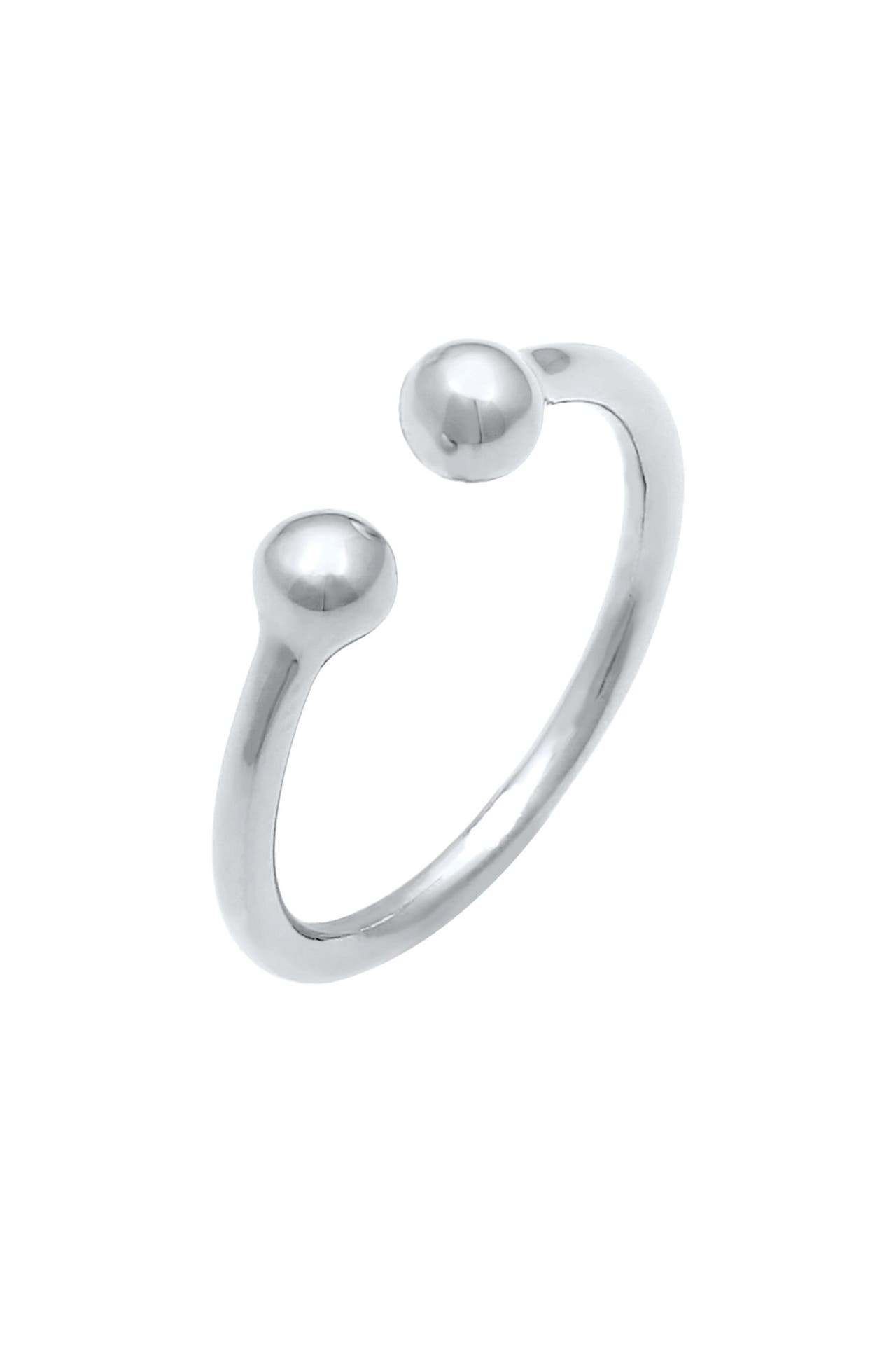 ELLI Ring Kugeln Minimal Offen Verstellbar 925 Sterling Silber Silber, Bild 1