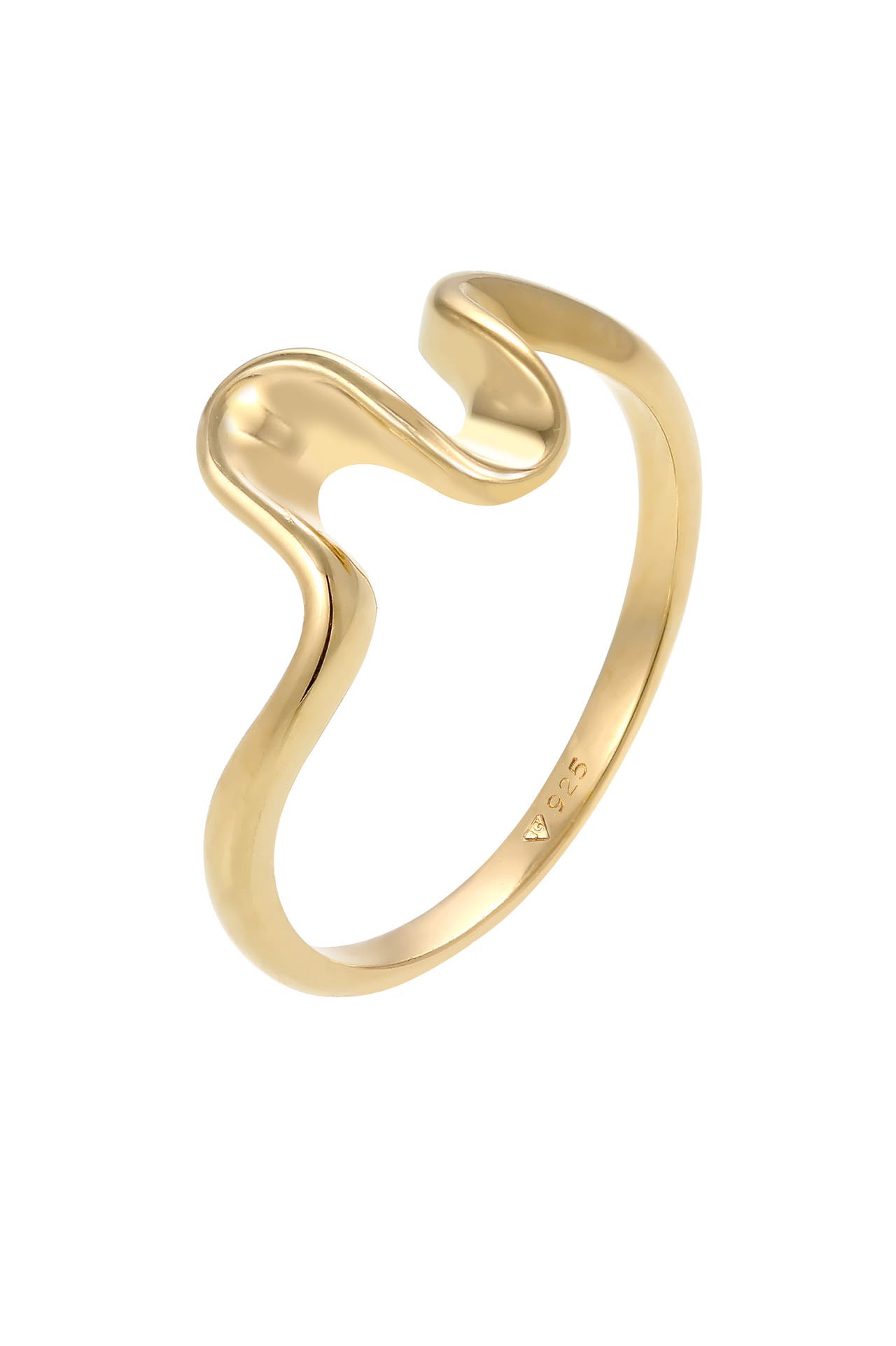 ELLI Ring Wellen Strand Meer Maritim Trend 925 Silber Gold, Bild 1