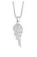 Kette Flügel Weiß 925 Sterling Silber, mit Kristallen von Swarovski® Weiß