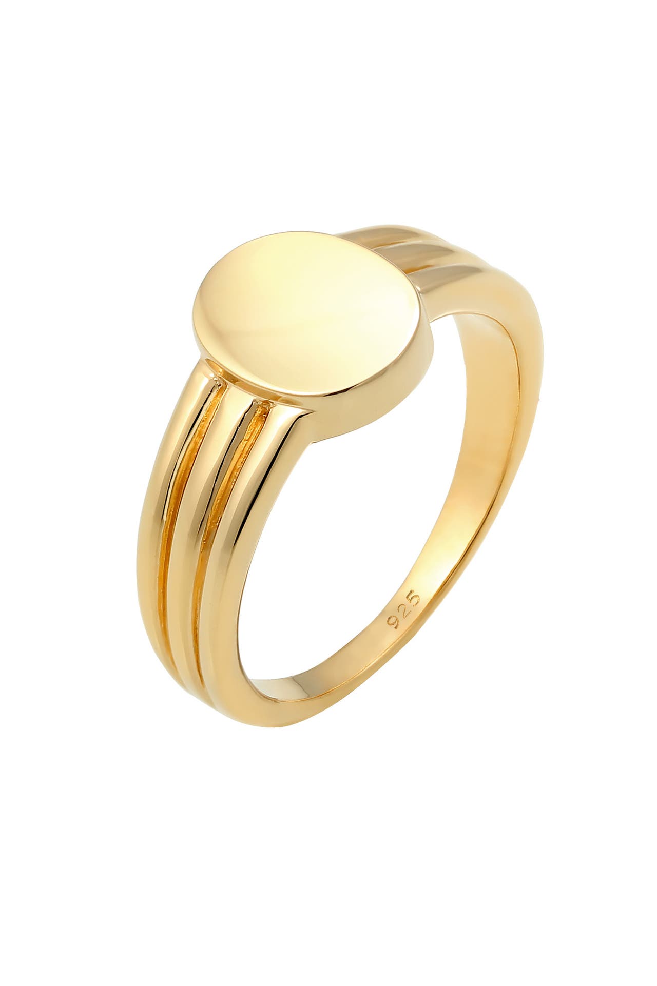 ELLI Ring Siegelring Basic Blogger Geo 925 Sterling Silber Gold, Bild 1