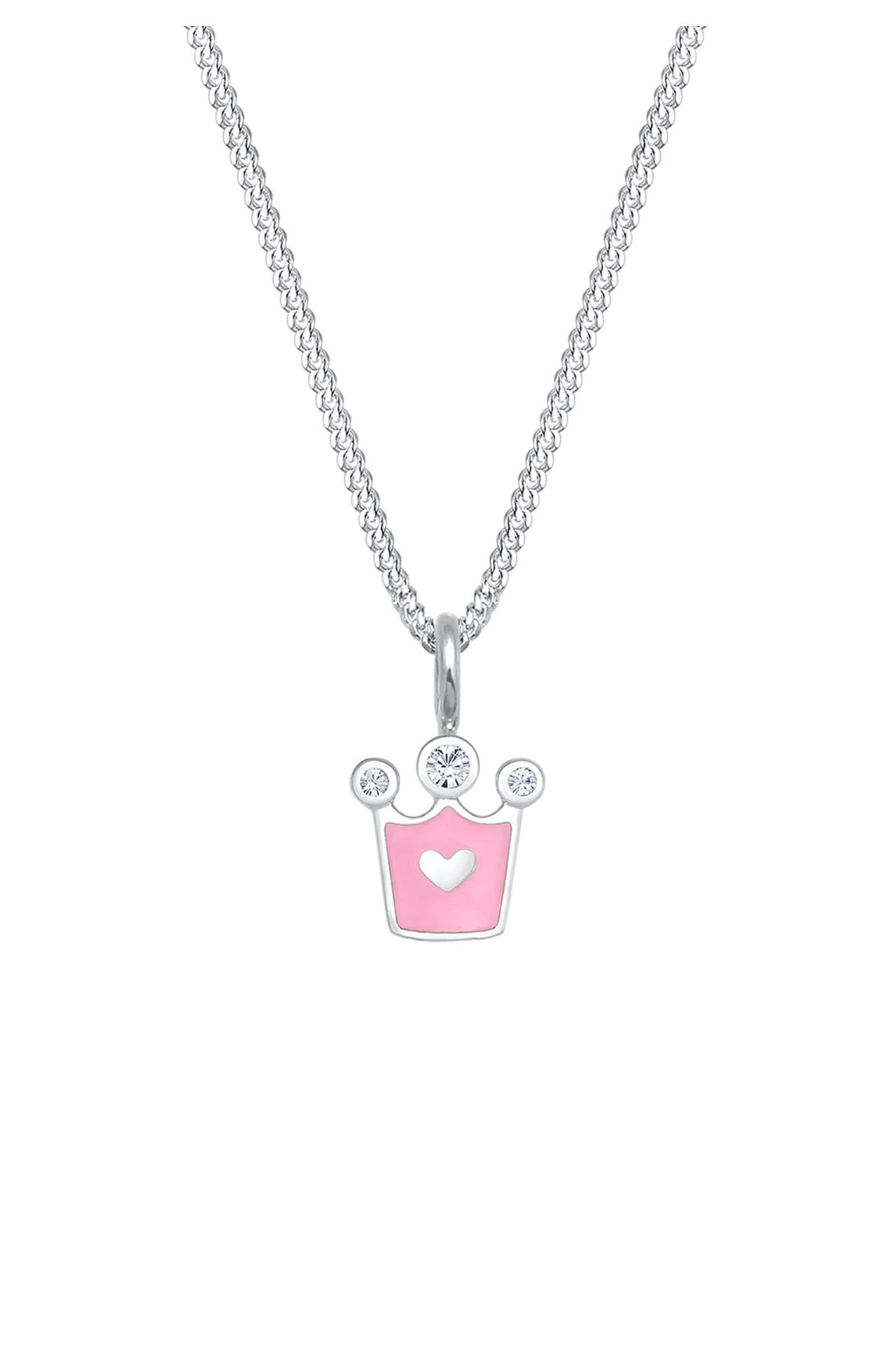 ELLI Halskette Krone Emaille 925 Sterling Silber, mit Kristallen von Swarovski®, Bild 1