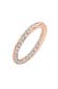 Ring Bandring Gedreht Kristalle 925 Sterling Silber Rosegold
