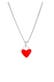 Halskette Kinder Herz Anhänger Emaille 925 Silber