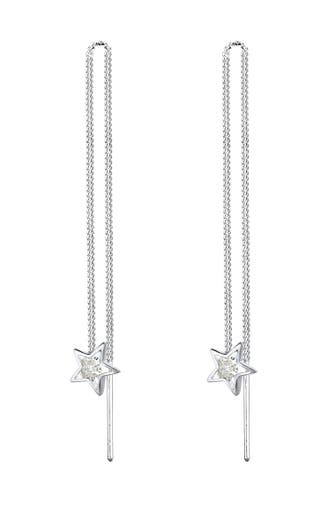 ELLI Ohrringe Sterne Astro Kette Kristalle 925 Silber Weiß