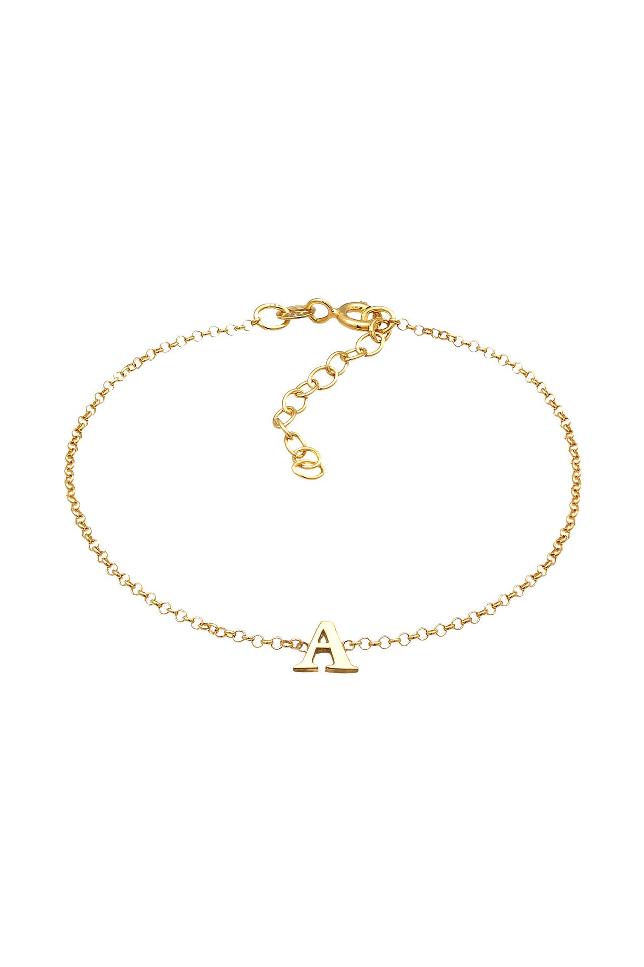ELLI Armband Buchstaben Initialen Anhänger A 925 Silber Gold, Bild 1