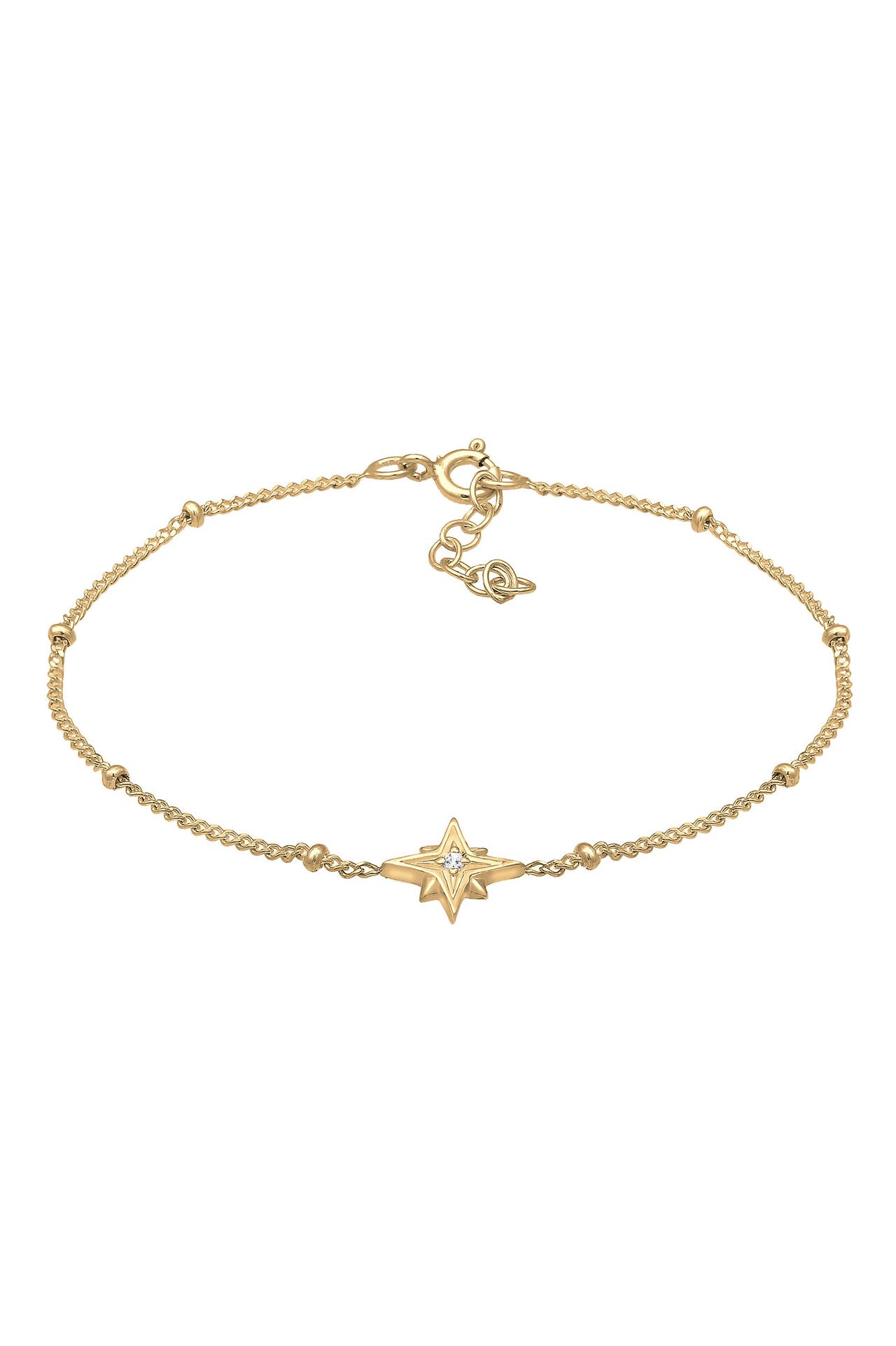 ELLI Armband Stern Topas Weiß 925 Sterling Silber Gold, Bild 1