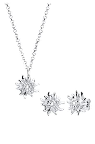 ELLI Schmuckset Elli Edelweiss Tracht 925 Silber