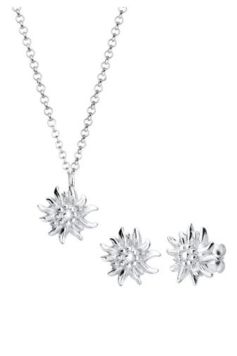 ELLI Schmuckset Elli Edelweiss Tracht 925 Silber