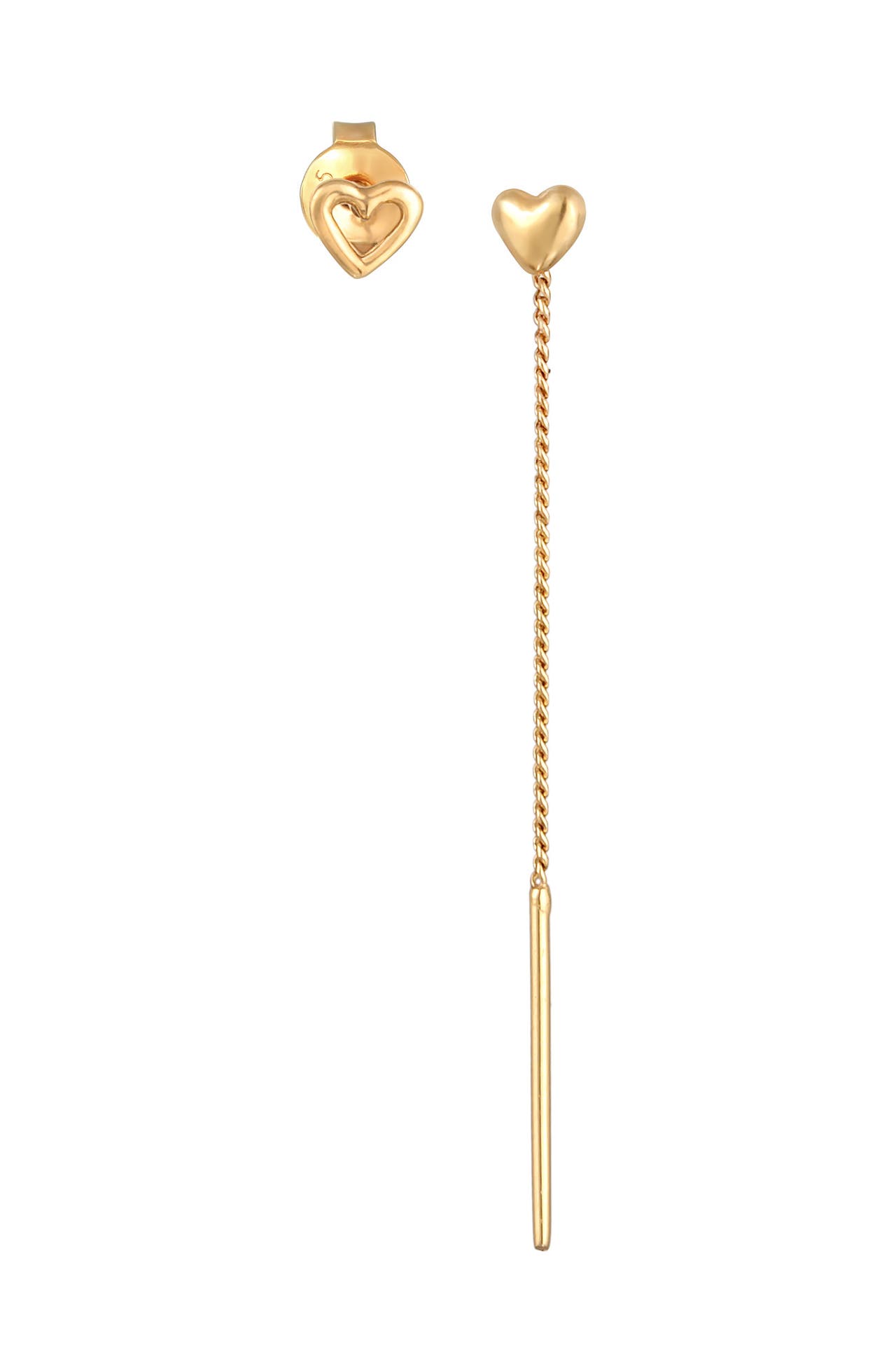 ELLI Ohrringe Herz Ohrhänger Ohrstecker 925 Silber Gold, Bild 1