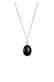 Kette Onyx Anhänger Oval Klassisch 925 Silber Schwarz