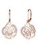 Ohrringe Ohrhänger Blume mit Zirkonia Weiß 925 Sterling Silber Rosegold Rosegold
