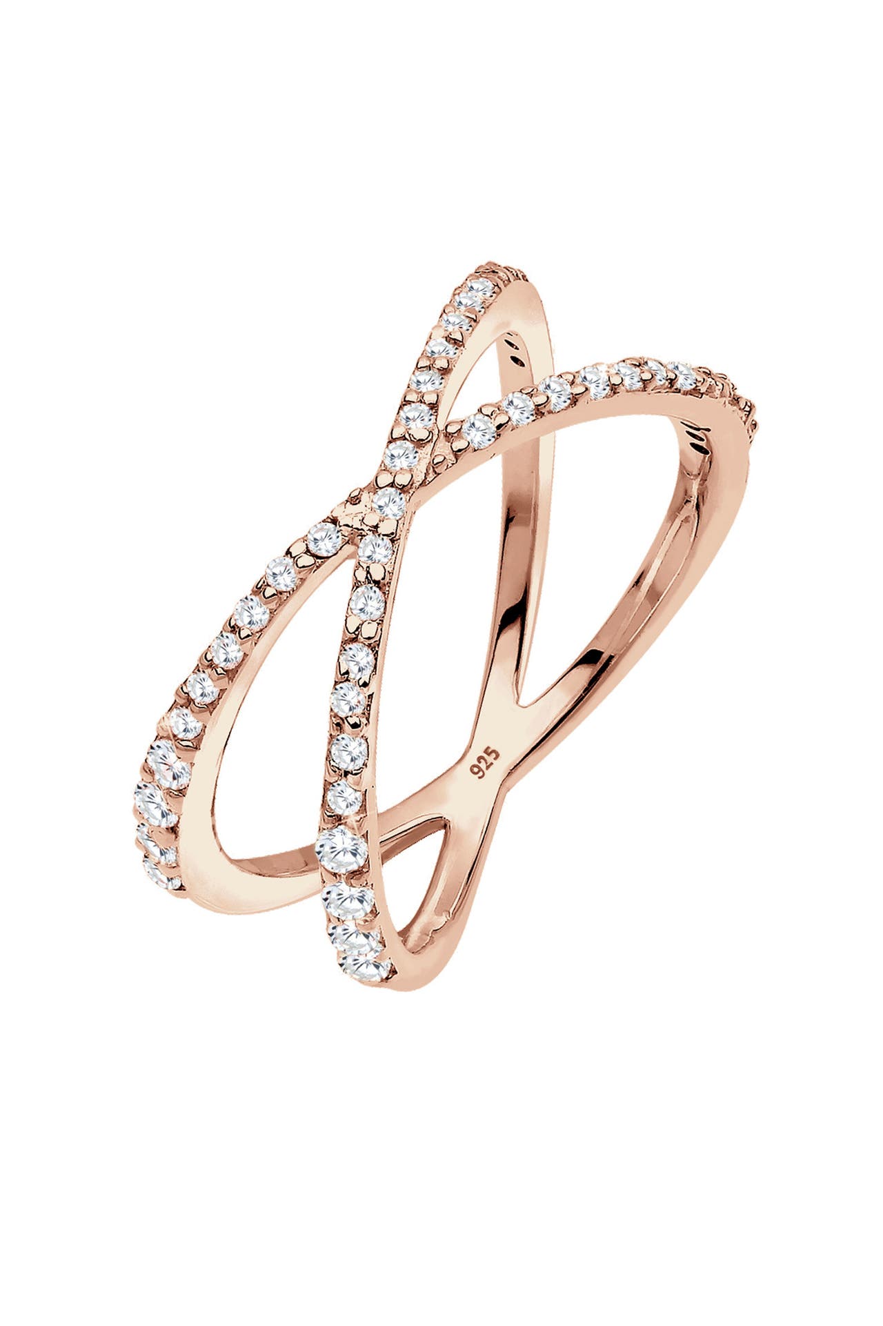 ELLI Ring Silberring Kreuz mit Zirkonia 925 Silber, Bild 1