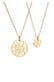Kette Blume des Lebens Mutter Tochter 2er Set Silber Gold