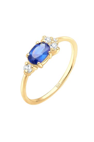 ELLI PREMIUM Ring Vintage Zirkonia Synthetischer Rubin 925 Silber