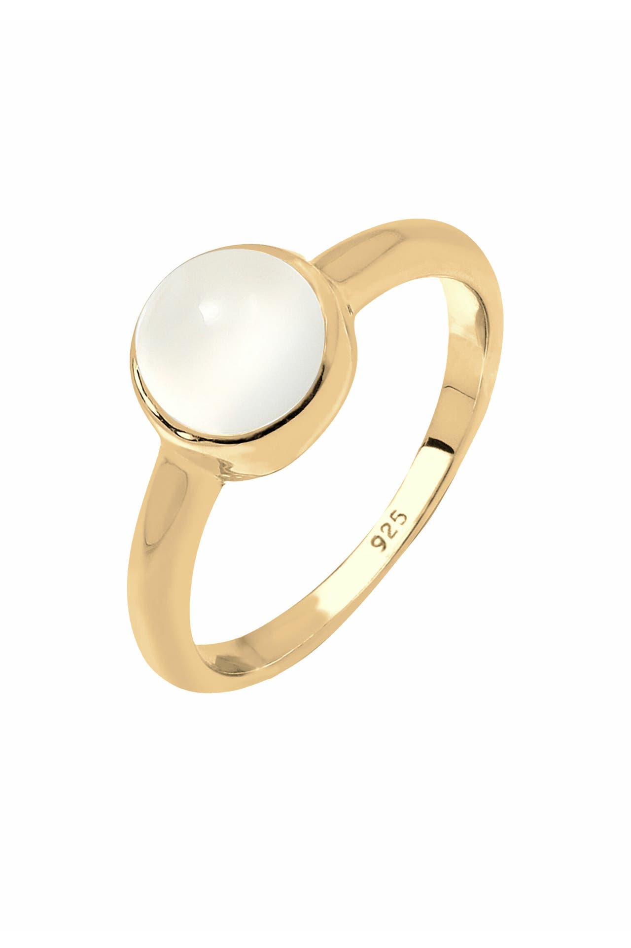 ELLI Ring Solitär Edelstein Mondstein Pastell 925 Silber Gold, Bild 1