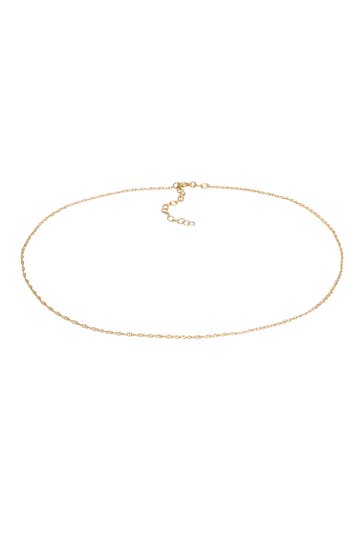 ELLI Kette Choker Panzerkette Gedreht Singapur 925 Silber Gold