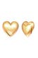 Ohrringe Herz Statement 925 Sterling Silber Ohrstecker Gold