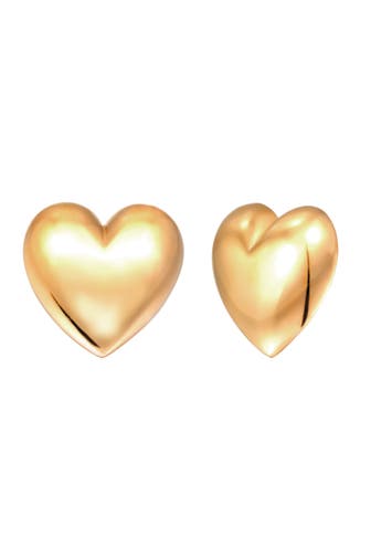 ELLI Ohrringe Herz Statement 925 Sterling Silber Ohrstecker Gold
