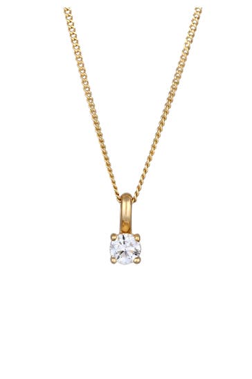 ELLI DIAMONDS Kette Diamant Weiß Brillantschliff (0.034 ct) 585 Gelbgold Gold