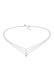 Kette Choker Layer Edelstein Solitär Anhänger 925 Silber Silber