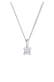 Kette Diamant (0.1 ct) Viereck Solitär 925 Silber Silber